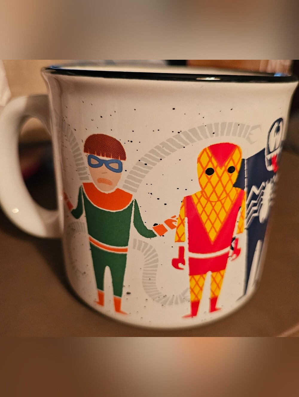 Marvel Colorful Super Hero Characters Ceramic Mug - White, Green, Red, Yellow